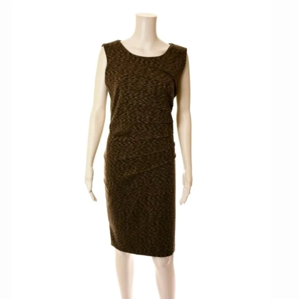 Calvin Klein Sleeveless Ruch Stretch Sheath Dress - Picture 2 of 6